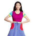 Petitewomen's Colorblock Short Sleeve Scoop Neck T-shirt - Stephen Burrows For Target Magenta Xs, Women's, Purple