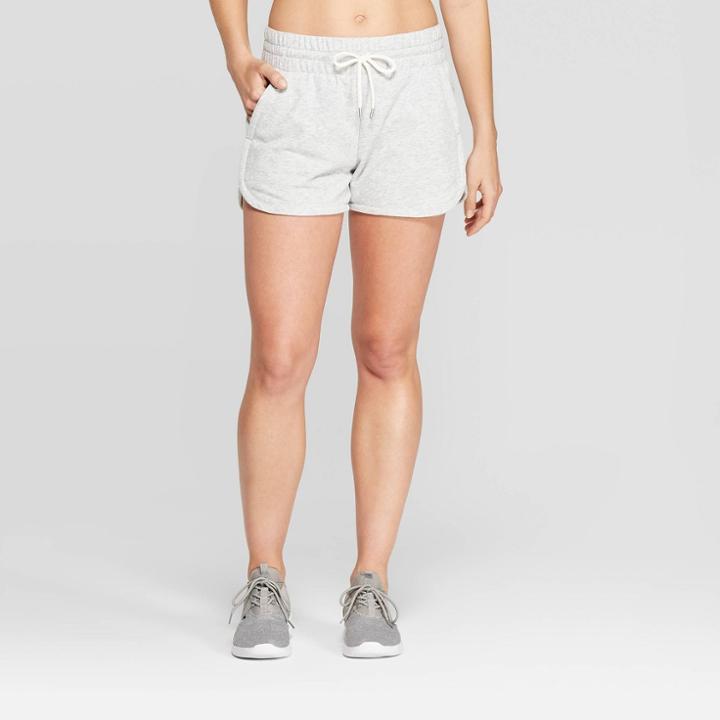 Women's Authentics French Terry Mid-rise Shorts 3.5 - C9 Champion Heather Gray