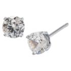Distributed By Target Sterling Silver Round Cubic Zirconia Stud Earrings