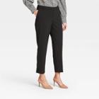 Women's High-rise Slim Ankle Pants - A New Day Black