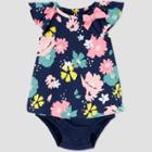 Baby Girls' Floral Sunsuit Romper - Just One You Made By Carter's Navy/pink 3m, Boy's, Blue