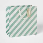 Stripe Gift Bag Sage & Ivory - Wondershop