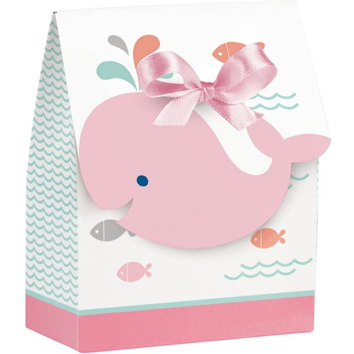 Creative Converting 12ct Pink Baby Whale Favor Bags,