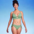 Women's Longline Cut Out Bikini Top - Shade & Shore Green