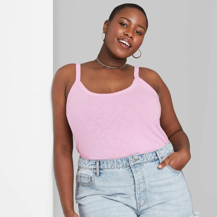 Women's Plus Size Slim Fit Tank Top - Wild Fable