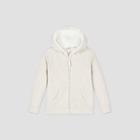 Girls' Sherpa Lined Zip-up Hoodie - Cat & Jack Cream