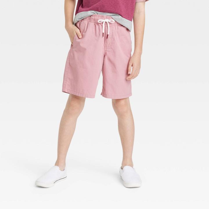Boys' Pull-on 'at The Knee' Woven Shorts - Cat & Jack Rose Pink