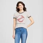 Target Women's Stranger Things Ghostbusters Short Sleeve Ringer Graphic T-shirt (juniors') - White