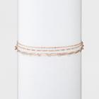 Target Women's Choker With Layered Chain - Rose Gold