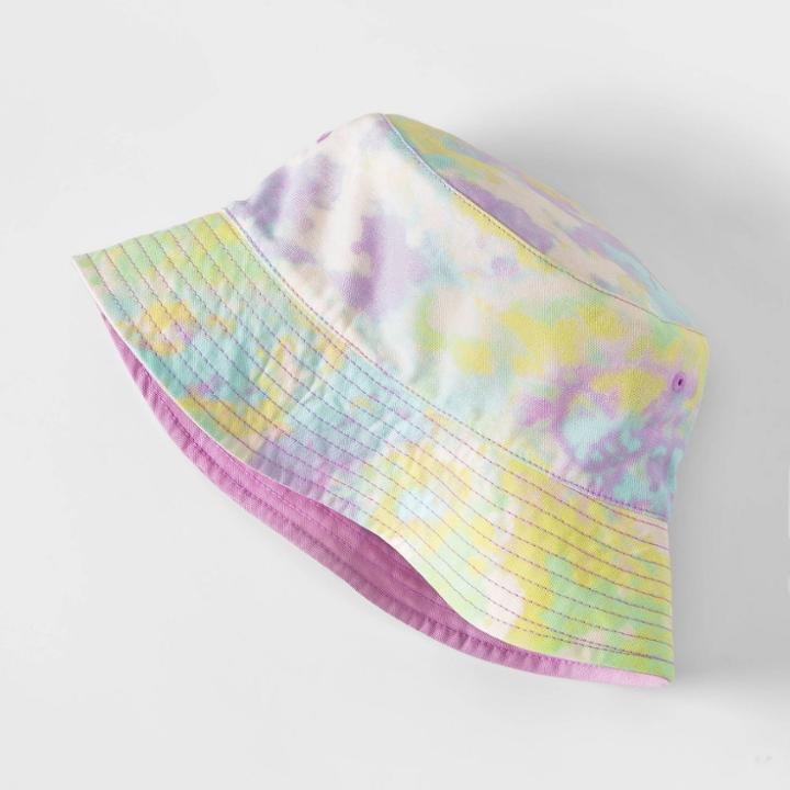 Kids' Tie-dye Reversible Bucket Hat - Cat & Jack Purple