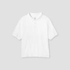 Men's Big & Tall Loose Fit Adaptive Polo Shirt - Goodfellow & Co White
