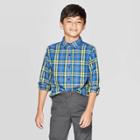 Boys' Long Sleeve Button-down Shirt - Cat & Jack Blue,