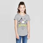 Peanuts Girls' Snoopy Slime Halloween Short Sleeve T-shirt - Heather Gray