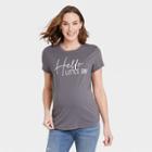 Short Sleeve Hello Little One Graphic Maternity T-shirt - Isabel Maternity By Ingrid & Isabel Gray