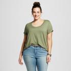Women's Plus Size Perfect T-shirt - Ava & Viv Green