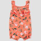 Baby Girls' Floral Romper - Just One You Made By Carter's Coral
