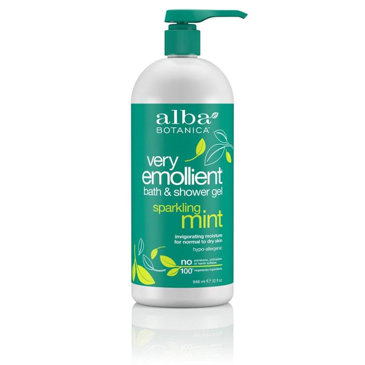 Earth Alba Botanica Very Emollient Sparkling Mint Bath & Shower Gel