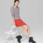 Women's Rolled Crewneck Sweater - Wild Fable Heather Gray
