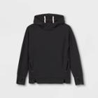 Girls' Cozy Soft Fleece Hooded Sweatshirt - All In Motion Black
