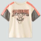 Marvel Toddler Boys' Spider-man Short Sleeve Graphic T-shirt - Cream