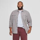 Men's Tall Long Sleeve Pocket Flannel Button-down Shirt - Goodfellow & Co Thundering Gray