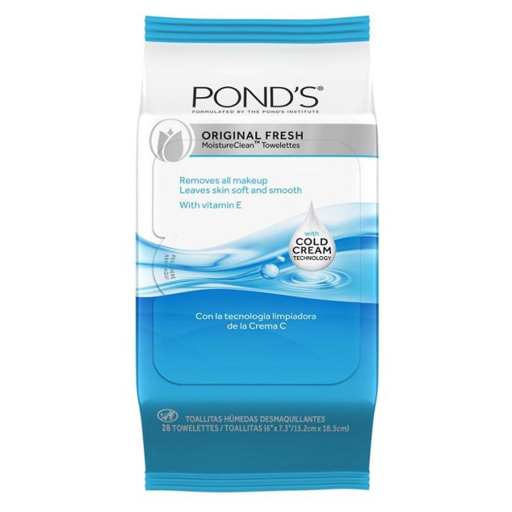 Pond's Wet Cleansing Towelettes Original Fresh - 28ct, Women's