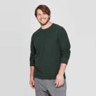 Men's Big & Tall Standard Fit Long Sleeve Textured Crew Neck T-shirt - Goodfellow & Co Forest Green 5xb, Green Green