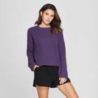 Women's Chenille Cable Pullover - Universal Thread Purple