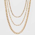 Mixed Delicate Link Layered Necklace - Universal Thread Gold