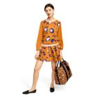 Women's Leopard Print Long Sleeve Crewneck Pullover Sweater - 3.1 Phillip Lim For Target Orange Xs, Women's, Yellow