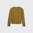 Women's Long Sleeve T-shirt - A New Day Olive