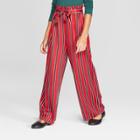 Girls' Paperbag Pants With Belt - Art Class Red