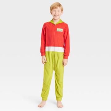 Boys' Dr. Seuss Grinch Cosplay Union Suit - Green