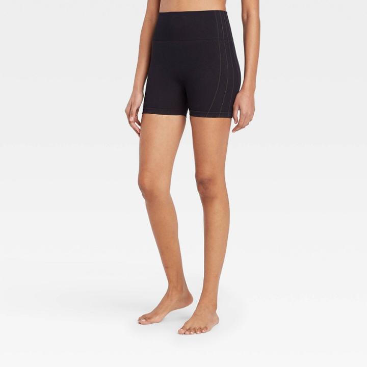 Women's High-rise Seamless Bike Shorts 2.5 - Joylab Black