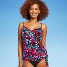 Women's Side-tie Tankini Top - Aqua Green