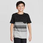Boys' Stripe T-shirt - Cat & Jack Black/gray