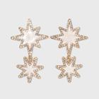 Sugarfix By Baublebar Crystal-trimmed Star Drop Earrings - White