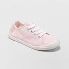 Girls' Mad Love Shana Scrunch Canvas Slip On Sneakers - Pink