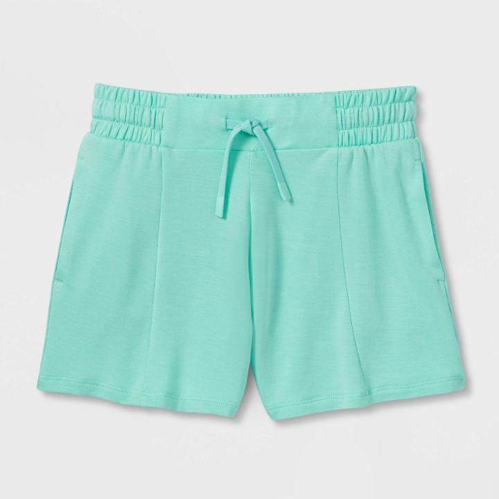 Girls' Soft Shorts - All In Motion Aqua Green