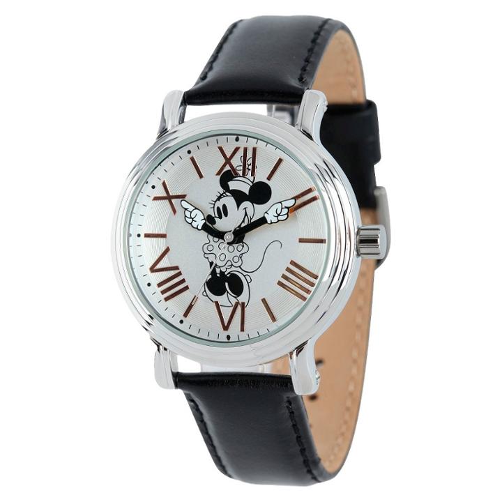 Women's Disney Minnie Mouse Shinny Vintage Articulating Watch With Alloy Case - Black, Women's,