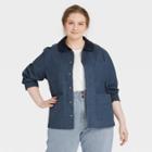 Women's Plus Size Chore Jacket - Universal Thread Navy