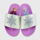 Girls' Disney Frozen 2 Slide Sandals - Purple 9-10 - Disney