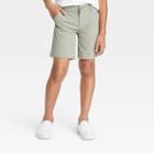 Boys' Quick Dry Flat Front 'at The Knee' Chino Shorts - Cat & Jack Green