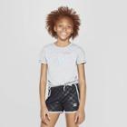 Target Umbro Girls' Shine Logo Side Tie T-shirt - Heather Grey