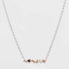 Sterling Plated Multi Topaz Necklace - A New Day Amber, Women's