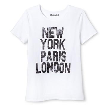 Stranded New York Paris London Graphic Tee White
