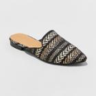 Women's Whisper Wide Width Woven Backless Slip On Mules - Universal Thread Tan 9w,