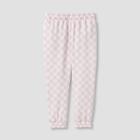 Grayson Mini Toddler Girls' Checkered Fleece Jogger Pants - Pink