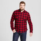 Men's Big & Tall Standard Fit Plaid Flannel Shirt - Goodfellow & Co Red