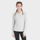 Girls' Soft Rib Long Sleeve Hoodie - All In Motion Heathered Gray